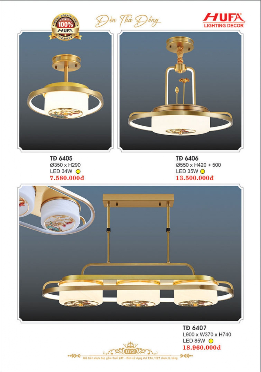 Bảng giá đèn trang trí HUFA